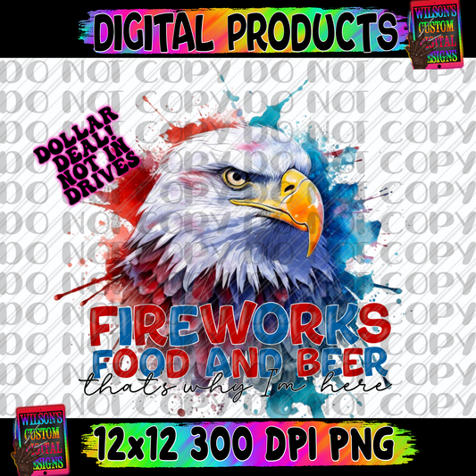 Fireworks food and beer