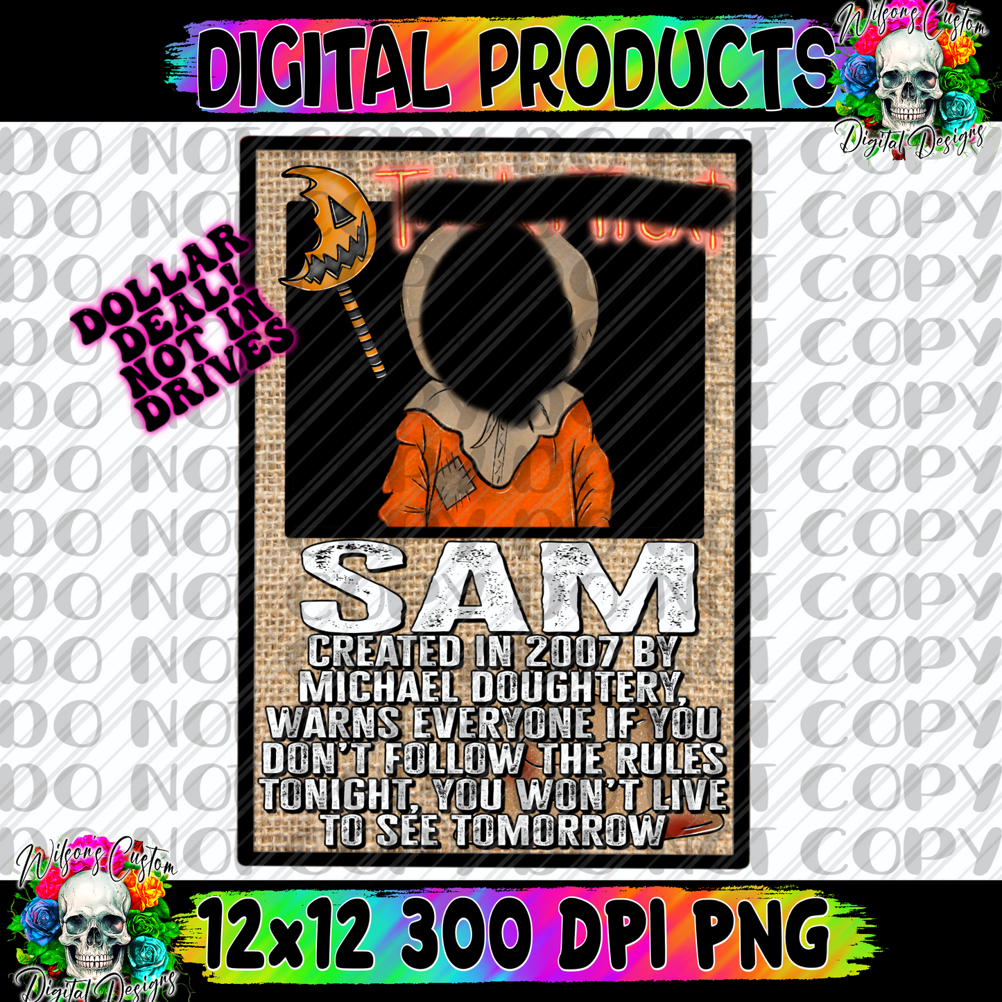 Sam trading card